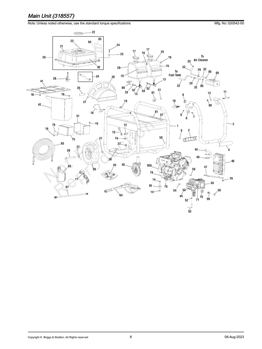 BRIGGS AND STRATTON, 020542-00, IPL.8